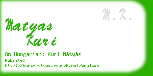 matyas kuri business card
